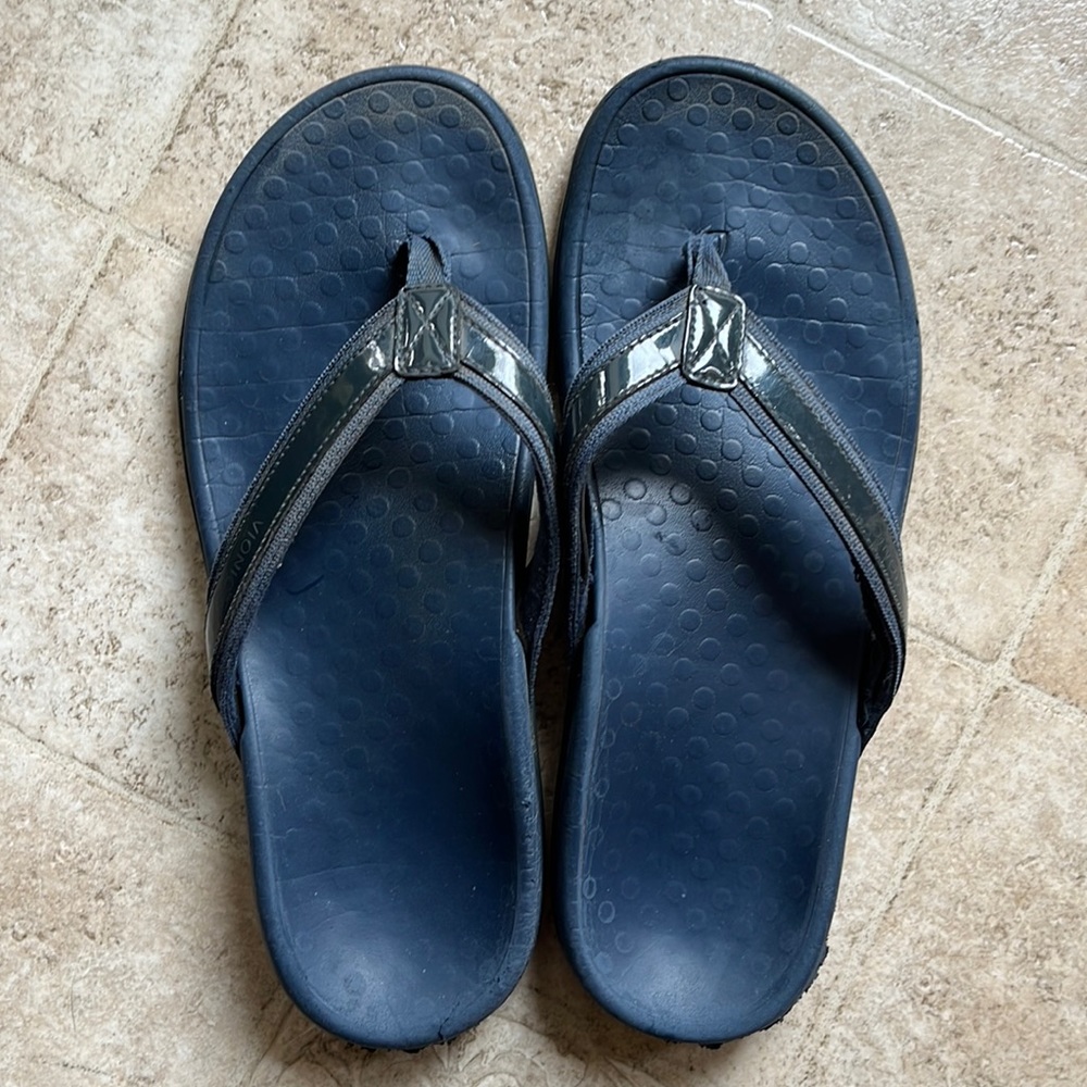 Vionics Womens navy blue sandals sz 10